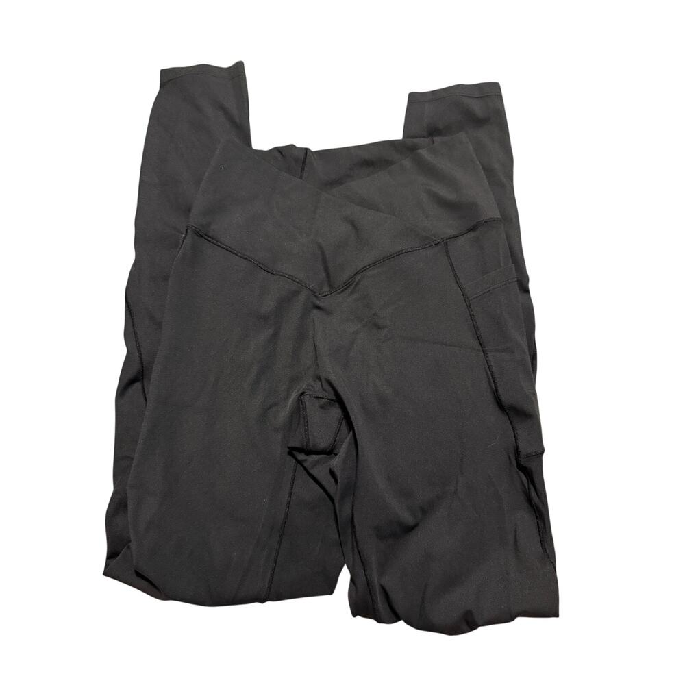 NWT Halara Softlyzero Crossover Pocket Plain Leggings Black Size Small 4/6 UPF - Picture 3 of 8